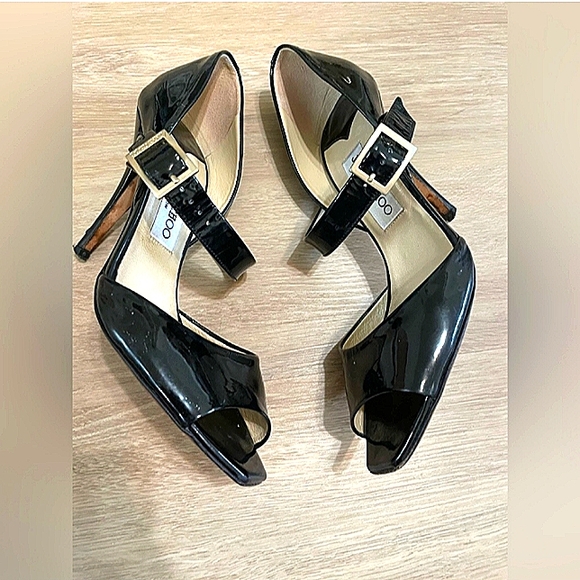 JIMMY CHOO AUTHENTIC STRAPPY SANDEL HEEL WITH BOX AND DUST BAG EUC - Picture 2 of 11